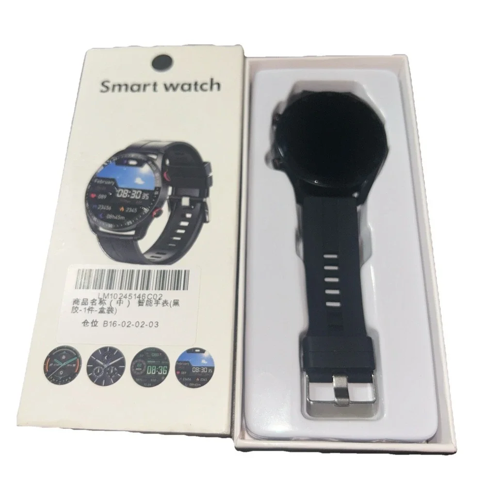 HW20 Men's Smart Watch with Leather Strap - For Daily Wear & Work